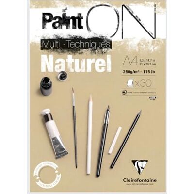 PaintOn Clairefontaine Paint On Pad Kraft 250gsm - Blocco PaintOn Clairefontaine Paint On Pad Kraft 250gsm - Blocco