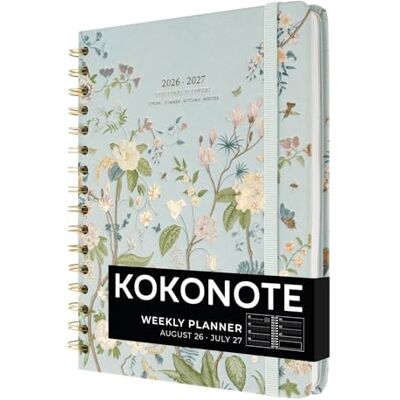 Kokonote Agenda Settimanale 2026 2027 Seasonal Flowers Diario Scoula 2026-2027 per Università e Scuola Superiore Weekly Planner con Copertina Rigida, Segnalibri e Stickers (17x21,5 cm) Kokonote Agenda Settimanale 2026 2027 Seasonal Flowers Diario Scoula 2026-2027 per Università e Scuola Superiore Weekly Planner con Copertina Rigida, Segnalibri e Stickers (17x21,5 cm)