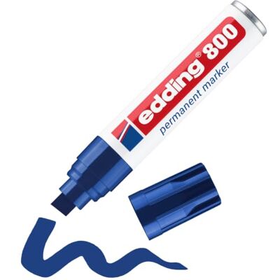Edding 4521003 Marcatore Permanente 800 Scalpello 4-12 mm Blu Edding 4521003 Marcatore Permanente 800 Scalpello 4-12 mm Blu