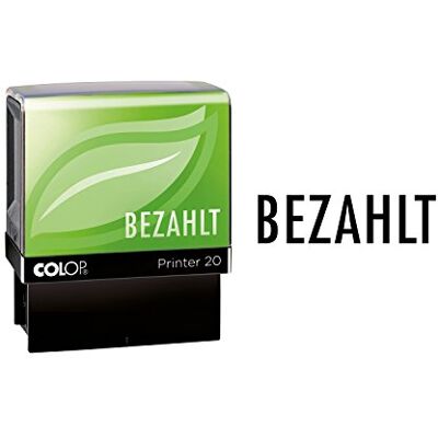 COLOP testo timbro Printer 20 Green Line con testo pagato COLOP testo timbro Printer 20 Green Line con testo pagato