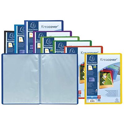 Exacompta rif. cartone da 8 portalistini Kreacover Chromaline 90 buste cristal lisce 180 facciate per A4 24x32cm copertina in polipropilene semirigido 8 colori assortiti Exacompta rif. cartone da 8 portalistini Kreacover Chromaline 90 buste cristal lisce 180 facciate per A4 24x32cm copertina in polipropilene semirigido 8 colori assortiti