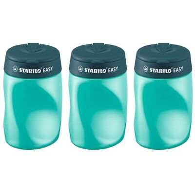 STABILO EASYtemperino Temperamatite Ergonomico per Mancini Confezione da 3 Petrolio STABILO EASYtemperino Temperamatite Ergonomico per Mancini Confezione da 3 Petrolio