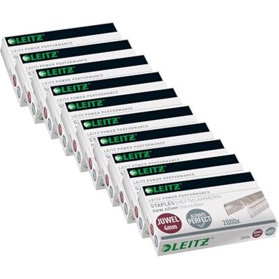 Leitz Juwel 56410000 Punti metallici da 4 mm, confezione da 2000 pezzi, colore: Argento Leitz Juwel 56410000 Punti metallici da 4 mm, confezione da 2000 pezzi, colore: Argento