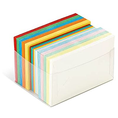 Favini Scatola multicolore da 100 Buste e 100 Cartoncini 5 colori intensi + 5 colori pastello assortiti Dimensioni 7,2x11 cm. Tanti colori ideali per ogni occasione speciale, Made in Italy Favini Scatola multicolore da 100 Buste e 100 Cartoncini 5 colori intensi + 5 colori pastello assortiti Dimensioni 7,2x11 cm. Tanti colori ideali per ogni occasione speciale, Made in Italy