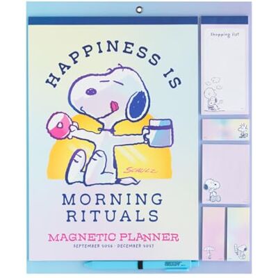 Grupo Erik Calendario Famiglia 2027 Snoopy Peanuts Calendario Magnetico Frigo con Penna, Sticky Notes, Shopping List e Stickers Planner Mensile con Spazi per Note, Set 2026 a Dic 2027 (30 x 35cm) Grupo Erik Calendario Famiglia 2027 Snoopy Peanuts Calendario Magnetico Frigo con Penna, Sticky Notes, Shopping List e Stickers Planner Mensile con Spazi per Note, Set 2026 a Dic 2027 (30 x 35cm)