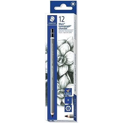 Staedtler Mars lumograph Charcoal 100 C – matita grafite H, 12 Pezzi Staedtler Mars lumograph Charcoal 100 C – matita grafite H, 12 Pezzi