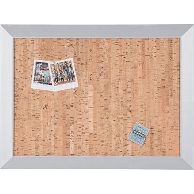 Bi-Office , Bacheca Kamashi, Lavagna In Sughero Decorativo, Cornice Argento MDF, 90x60cm Bi-Office , Bacheca Kamashi, Lavagna In Sughero Decorativo, Cornice Argento MDF, 90x60cm