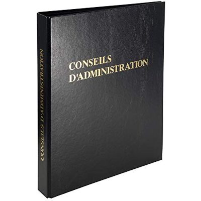 EXACOMPTA - Rilegatura economica REGISTRE CONSEILS SOMMINISTRAZIONE 32 x 26 cm 4 anelli metallici/Titoli dorati coperti/schiena EXACOMPTA - Rilegatura economica REGISTRE CONSEILS SOMMINISTRAZIONE 32 x 26 cm 4 anelli metallici/Titoli dorati coperti/schiena