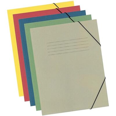 Kangaro Cartellina elastomero A4, 300 g, confezione da 5 pezzi, colori assortiti, giallo, verde, rosso, blu, grigio Kangaro Cartellina elastomero A4, 300 g, confezione da 5 pezzi, colori assortiti, giallo, verde, rosso, blu, grigio