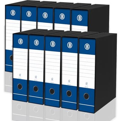 LogicaShop DOX Faldoni Portadocumenti Ufficio con Custodia, Raccoglitore ad Anelli A4, Dorso 8, Formato Commerciale, 32 cm Altezza, Classificatori Dossier Archivio Fatture e Documenti, 10 Pz (Blu) LogicaShop DOX Faldoni Portadocumenti Ufficio con Custodia, Raccoglitore ad Anelli A4, Dorso 8, Formato Commerciale, 32 cm Altezza, Classificatori Dossier Archivio Fatture e Documenti, 10 Pz (Blu)