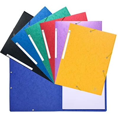 Exacompta rif. cartone da 20 cartellette con elastici senza lembi Scotten buste in carta lustrée goffrata 600g/m2 dimensioni 24X32 cm per documenti in formato A4 colori assortiti Exacompta rif. cartone da 20 cartellette con elastici senza lembi Scotten buste in carta lustrée goffrata 600g/m2 dimensioni 24X32 cm per documenti in formato A4 colori assortiti