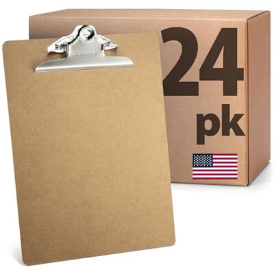 Officemate Wood Clipboard, riciclato, 1 Clipboard Confezione da 24 Brown Officemate Wood Clipboard, riciclato, 1 Clipboard Confezione da 24 Brown
