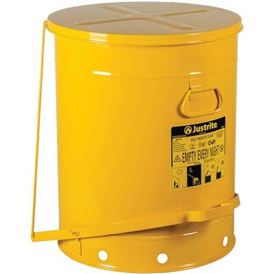 Justrite 900 contenitori per lo smaltimento dell'olio, 53,3 cm x 53,3 cm, colore giallo Justrite 900 contenitori per lo smaltimento dell'olio, 53,3 cm x 53,3 cm, colore giallo
