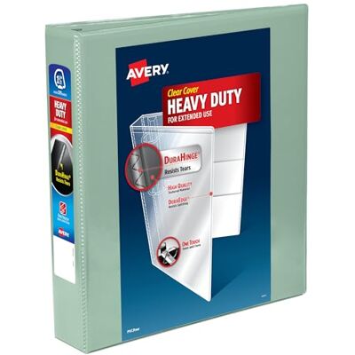 Avery Raccoglitori a 3 anelli, copertina personalizzabile, anelli inclinati da 1,5 pollici, 1 raccoglitore salvia () Avery Raccoglitori a 3 anelli, copertina personalizzabile, anelli inclinati da 1,5 pollici, 1 raccoglitore salvia ()