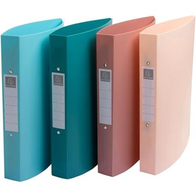 Exacompta Rif. 54470E Cartone da 12 raccoglitori Skandi, PP riciclato, 2 anelli rotondi, dorso 4 cm, formato esterno: 32 x 26,8 cm, formato A4 Maxi 4 colori assortiti Exacompta Rif. 54470E Cartone da 12 raccoglitori Skandi, PP riciclato, 2 anelli rotondi, dorso 4 cm, formato esterno: 32 x 26,8 cm, formato A4 Maxi 4 colori assortiti