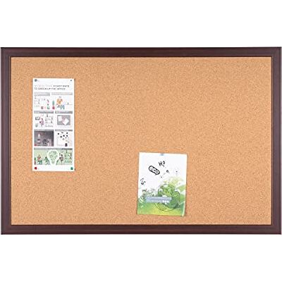 Bi-Office Lavagna In Sughero Ecologica Earth, Pannello In Sughero Auto-Rigenerante Con Cornice Robusta Prime In Ciliegio, 60 x 45 cm Bi-Office Lavagna In Sughero Ecologica Earth, Pannello In Sughero Auto-Rigenerante Con Cornice Robusta Prime In Ciliegio, 60 x 45 cm