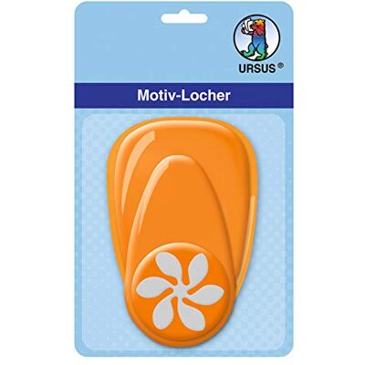 URSUS Perforatore a Leva con Mulino a Vento, Misura Media 25,4 mm, Colore: Arancione URSUS Perforatore a Leva con Mulino a Vento, Misura Media 25,4 mm, Colore: Arancione