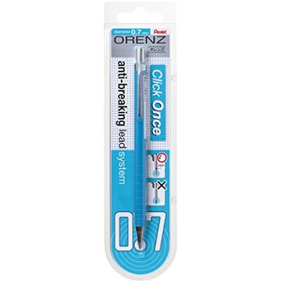 Pentel Matita portamine a pressione, spessore del tratto 0,7 mm, 100% infrangibile, confezione blister, colore azzurro Pentel Matita portamine a pressione, spessore del tratto 0,7 mm, 100% infrangibile, confezione blister, colore azzurro