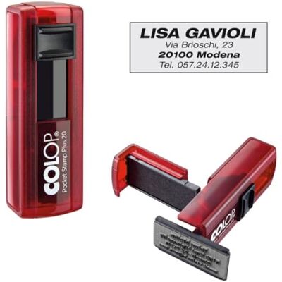 COLOP Timbri Tascabili Pocket Stamp Plus 20 14X38 Mm 4 Rosso Psp20. R COLOP Timbri Tascabili Pocket Stamp Plus 20 14X38 Mm 4 Rosso Psp20. R
