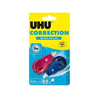 UHU Mini correttore a nastro usa e getta Micro, confezione da 2 pezzi UHU Mini correttore a nastro usa e getta Micro, confezione da 2 pezzi