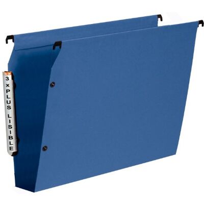 Leitz Esselte LMG VisioPlus Schienale sospeso laterale, fondo 50 mm, PP, confezione da 10, linguette incluse, colore: Blu Leitz Esselte LMG VisioPlus Schienale sospeso laterale, fondo 50 mm, PP, confezione da 10, linguette incluse, colore: Blu