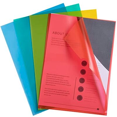 Exacompta Rif. Confezione da 100 tasche angoli In polipropilene grana economica Spessore 9/100° Formato da classificare A4-4 colori assortiti Exacompta Rif. Confezione da 100 tasche angoli In polipropilene grana economica Spessore 9/100° Formato da classificare A4-4 colori assortiti