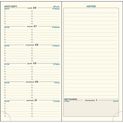 Exacompta Ricarica agenda settimanale tascabile Spazio 17-9 x 17,5 cm gennaio dicembre 2025 Fetta naturale Exacompta Ricarica agenda settimanale tascabile Spazio 17-9 x 17,5 cm gennaio dicembre 2025 Fetta naturale
