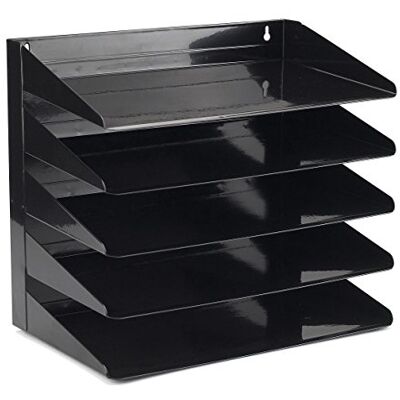 Avery a 5 ripiani in acciaio porta lettere – Parent Black Avery a 5 ripiani in acciaio porta lettere – Parent Black