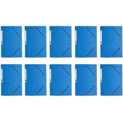 Q-Connect Cartellina a 3 lembi con elastico 24,3x32 cm cartoncino manilla 375 g/m² blu KF02167-10 pezzi. Q-Connect Cartellina a 3 lembi con elastico 24,3x32 cm cartoncino manilla 375 g/m² blu KF02167-10 pezzi.