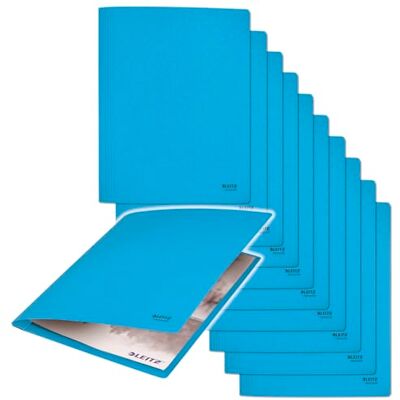 Leitz Cartella in Carta Riciclata e Riciclabile al 100% con Capacità 250 Fogli A4, Chiusura con Barra in Metallo, Gamma Recycle Blu Leitz Cartella in Carta Riciclata e Riciclabile al 100% con Capacità 250 Fogli A4, Chiusura con Barra in Metallo, Gamma Recycle Blu