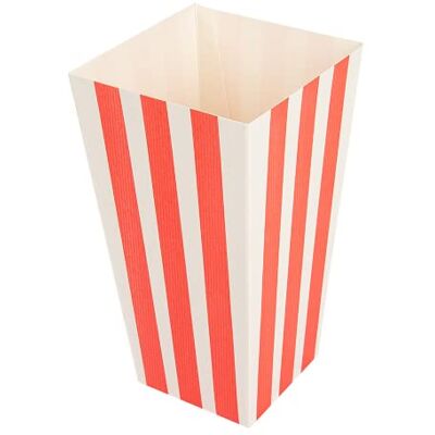 Garcia de Pou 100 Pezzi Contenitori Pop Corns 'Thepack Stripes' 2 L 8X11X20,5 Cm Bianco Cartone Ondulato Nano-Micro Garcia de Pou 100 Pezzi Contenitori Pop Corns 'Thepack Stripes' 2 L 8X11X20,5 Cm Bianco Cartone Ondulato Nano-Micro