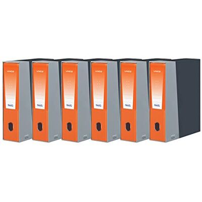 Favorit Raccoglitore Unico con Custodia, Formato Interno 23 x 33 Dorso 8 cm, Arancio, Pacco da 6 Favorit Raccoglitore Unico con Custodia, Formato Interno 23 x 33 Dorso 8 cm, Arancio, Pacco da 6