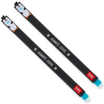 Legami Penna gel cancellabile pinguino (colore inchiostro turchese) (2) Legami Penna gel cancellabile pinguino (colore inchiostro turchese) (2)