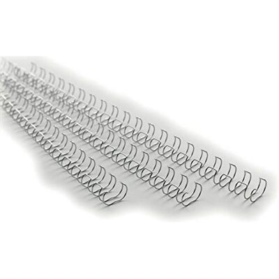 GBC Spirali metalliche WireBind 6,0 mm, A5, 24 anelli, colore argento, confezione da 100 pezzi GBC Spirali metalliche WireBind 6,0 mm, A5, 24 anelli, colore argento, confezione da 100 pezzi