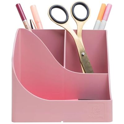 Exacompta Rif. 69571D Set di 4 portapenne Pen Wave Autentik rosa candy, con 5 scomparti, 4 scomparti alti per utensili grandi, 1 scomparto basso per piccoli utensili Exacompta Rif. 69571D Set di 4 portapenne Pen Wave Autentik rosa candy, con 5 scomparti, 4 scomparti alti per utensili grandi, 1 scomparto basso per piccoli utensili