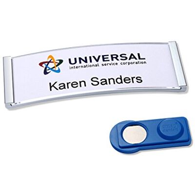 Avery '20 Badge portanome polar® 20" Metal Magnetico, compresi fogli da stampare – in acciaio inox opaco Avery '20 Badge portanome polar® 20" Metal Magnetico, compresi fogli da stampare – in acciaio inox opaco