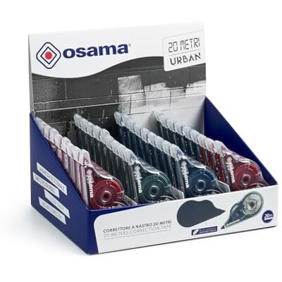 OSAMA Bianchetto a Nastro, 36 Pezzi x 20 Metri (Tot 720m), Correttore a Nastro Cancelleria, Antiscivolo con Impugnatura Gommata Scolorina per Cartoleria, Scorrevole e Coprente Colori Assortiti OSAMA Bianchetto a Nastro, 36 Pezzi x 20 Metri (Tot 720m), Correttore a Nastro Cancelleria, Antiscivolo con Impugnatura Gommata Scolorina per Cartoleria, Scorrevole e Coprente Colori Assortiti