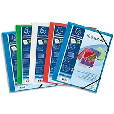 Exacompta 55189E Cartelle con Elastici, 24x32 cm, Multicolore Exacompta 55189E Cartelle con Elastici, 24x32 cm, Multicolore