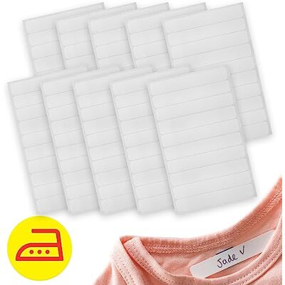 Avery Confezione da 100 etichette termoadesive per abbigliamento, formato 5,2 x 0,9 cm Avery Confezione da 100 etichette termoadesive per abbigliamento, formato 5,2 x 0,9 cm