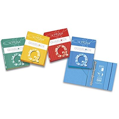 Pigna , Raccoglitore con anelli QUABLOCK, con elastico e tasche, raccoglitori con anelli, Design Elegante, Organizzazione Documenti, Formato 26,5x 31,8 centimetri, Colori Assortiti Pigna , Raccoglitore con anelli QUABLOCK, con elastico e tasche, raccoglitori con anelli, Design Elegante, Organizzazione Documenti, Formato 26,5x 31,8 centimetri, Colori Assortiti
