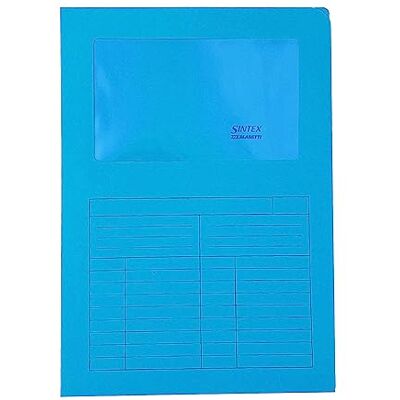 Blasetti Sintex Cartellina Finestra A4-50pz Carta 120gr Azzurra Blasetti Sintex Cartellina Finestra A4-50pz Carta 120gr Azzurra