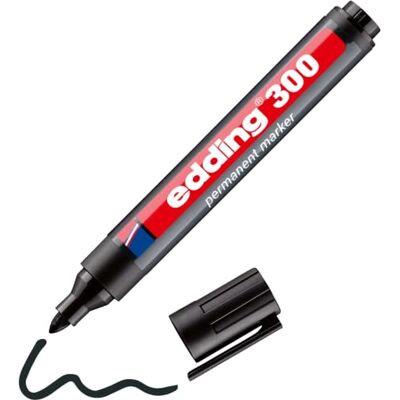Edding 4-300001 Marker permanente 1.5-3mm, Nero, 1 pezzo Edding 4-300001 Marker permanente 1.5-3mm, Nero, 1 pezzo