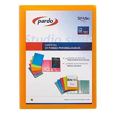 PARDO Studio Style Cartella 30 buste con copertina in polipropilene, personalizzabile, colore: arancione PARDO Studio Style Cartella 30 buste con copertina in polipropilene, personalizzabile, colore: arancione