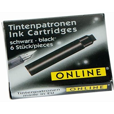 Online cartuccia d' inchiostro per e tutti i sistemi standard penna stilografica 1 Packung nero Online cartuccia d' inchiostro per e tutti i sistemi standard penna stilografica 1 Packung nero