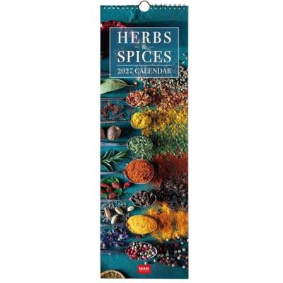 Legami Calendario da Parete 2027, Herbs & Spices, Calendario da Muro Piccolo, 12 Mesi e Planner Annuale, in 6 Lingue, Spazio per Note, Segni Zodiacali, Festività Internazionali, 16 x 49 cm Legami Calendario da Parete 2027, Herbs & Spices, Calendario da Muro Piccolo, 12 Mesi e Planner Annuale, in 6 Lingue, Spazio per Note, Segni Zodiacali, Festività Internazionali, 16 x 49 cm