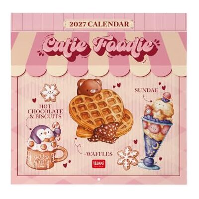 Legami Calendario 2027 da Muro, Cutie Foodie, Calendario da Parete Grande, 12 Mesi e Planner Annuale, in 6 Lingue, Spazio per Note, Segni Zodiacali, Festività Internazionali, 30 x 29 cm Legami Calendario 2027 da Muro, Cutie Foodie, Calendario da Parete Grande, 12 Mesi e Planner Annuale, in 6 Lingue, Spazio per Note, Segni Zodiacali, Festività Internazionali, 30 x 29 cm