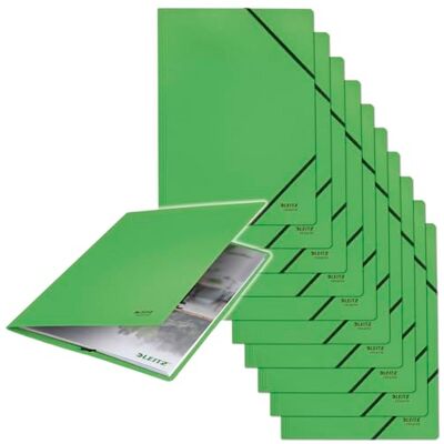 Leitz Cartella in Carta Riciclata e Riciclabile al 100% con Capacità 250 Fogli A4, Chiusura con Elastici ad Angolo, Gamma Recycle, 232 mm x 2 mm x 318 mm Verde Leitz Cartella in Carta Riciclata e Riciclabile al 100% con Capacità 250 Fogli A4, Chiusura con Elastici ad Angolo, Gamma Recycle, 232 mm x 2 mm x 318 mm Verde