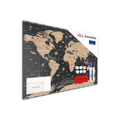 ALLboards Lavagna magnetica in acciaio MAPPA DEL MONDO NERA VINTAGE CLASSICA STATI E CAPITALI 60x40 cm MetalBoards lastra con stampa adatta per tutti i tipi di calamite + set di accessori GRATIS ALLboards Lavagna magnetica in acciaio MAPPA DEL MONDO NERA VINTAGE CLASSICA STATI E CAPITALI 60x40 cm MetalBoards lastra con stampa adatta per tutti i tipi di calamite + set di accessori GRATIS