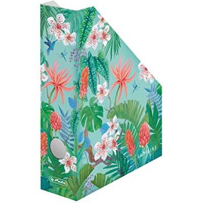 herlitz Ladylike Raccoglitore in cartone ondulato, formato A4, 7 cm, motivo: Jungle herlitz Ladylike Raccoglitore in cartone ondulato, formato A4, 7 cm, motivo: Jungle