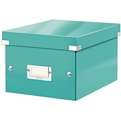 Leitz Click & Store WOW Scatola Archivio Piccola, per Riporre e Trasportare Documenti A5 e Oggetti di Piccole Dimensioni, Adatta a Casa e Ufficio, Blu Ice, Leitz Click & Store WOW Scatola Archivio Piccola, per Riporre e Trasportare Documenti A5 e Oggetti di Piccole Dimensioni, Adatta a Casa e Ufficio, Blu Ice,